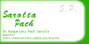 sarolta pach business card